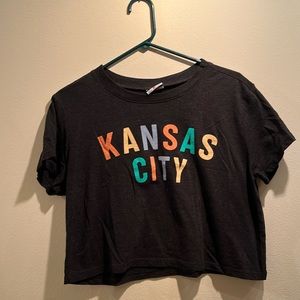 Kansas City Crop Top Tee. ‘Where I’m from’. Large